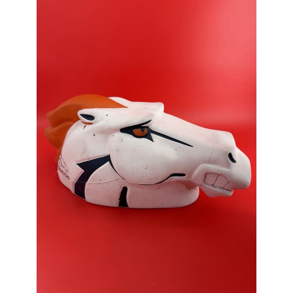 Vintage Denver Broncos Foam Head Hat Fan Wear Gear NFL Foamheads Broncohead Rare